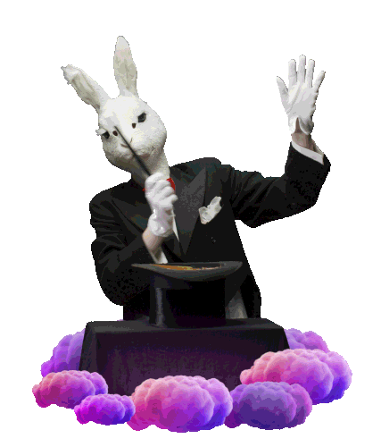 magic rabbit Sticker