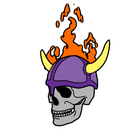achmadefch fire skull dead lit Sticker
