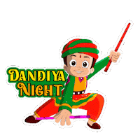 Navratri Garba Sticker by Chhota Bheem