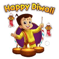 Festival Of Lights Diwali Sticker by Chhota Bheem