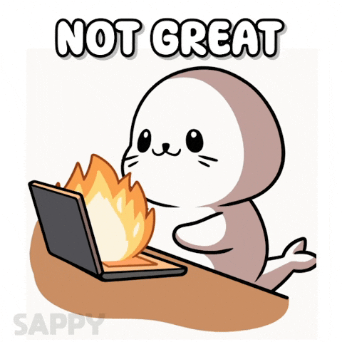Burning Its Okay GIF by Sappy Seals