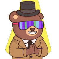 Glasses Plotting Sticker by BEARISH