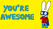 Felicidades Thumbs Up GIF by Simon Super Rabbit