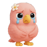 Sad Cute Bird Sticker