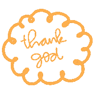 Thank God Sigh Sticker by Demic