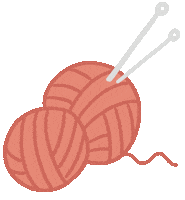 Fall Knitting Sticker