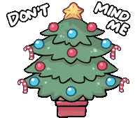 Sneaking Christmas Tree Sticker by Jin