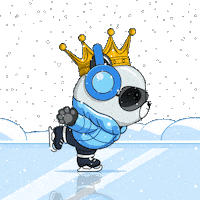 Freezing Ice Skating Sticker by PandaPals