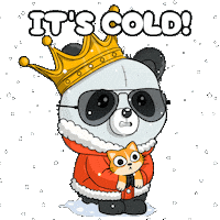 Snow Freezing Sticker by PandaPals