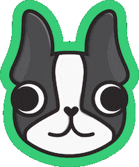 Boston Terrier Dog Sticker by Push Operations