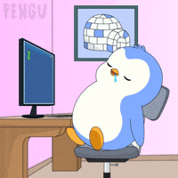 Tired Work From Home GIF by Pudgy Penguins