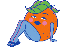 Wink Orange Sticker by MyMuse