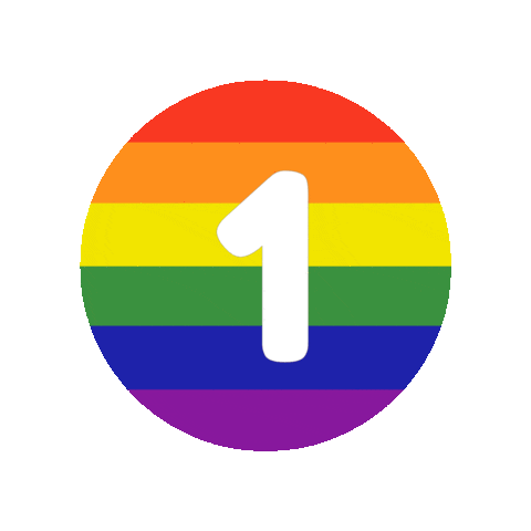 Rainbow Number Sticker