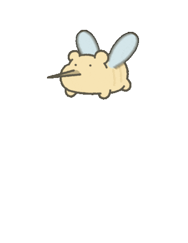 nagu_nanggu giphyupload 귀여운 mosquito 여름 Sticker