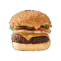 Burger Cheeseburger Sticker by DOWNTOWNER