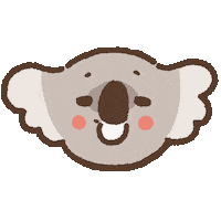 Koala Smile Sticker by wuwu illustration