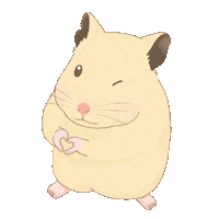 Nemistudio heart lovely hamster nemistudio Sticker