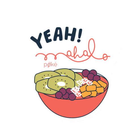Poke Bowl Healthy Life Sticker by Lalak