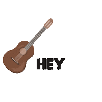 cluxui music hello hey guitar Sticker