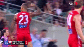 sydney swans celebration GIF by AFL