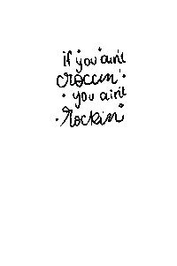 cowgirlcalligprahy laughs crocs rockin cowgirlcalligraphy Sticker