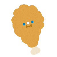 Food Chicken Sticker by THE RECORDER FACTORY