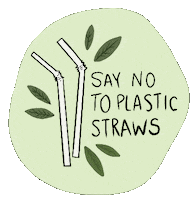 Leaves No Plastic Sticker by INVOGUE