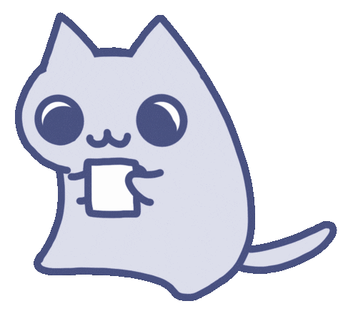 Cat Drinking Sticker