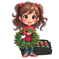 Boys Girls Christmas Ornaments Sticker