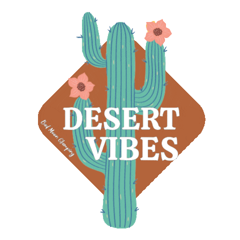 BadMoonGlamping vibes boho cactus desert Sticker