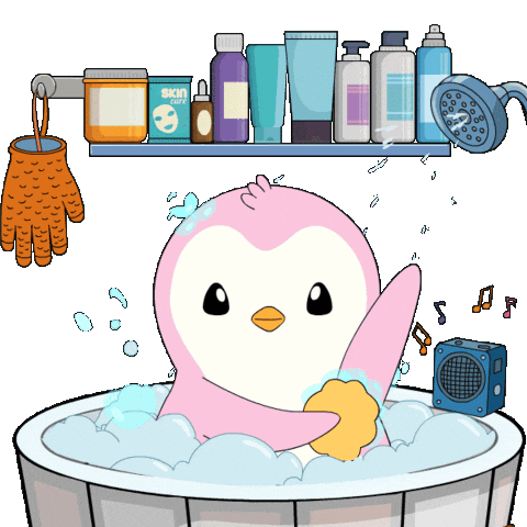 Pink Skincare Sticker by Pudgy Penguins