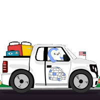 Driving South Dakota Sticker by Pudgy Penguins