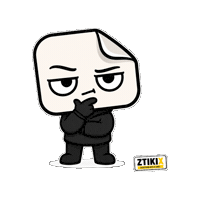 ztikix thinking hmm decision pondering Sticker