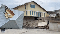 Footage Shows Collapsed Houses on Florida Beach Following Hurricane Nicole