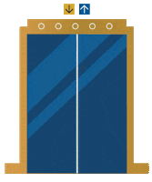 qparc up lift floor elevator Sticker