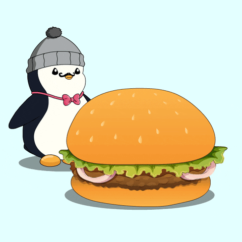 Hungry Fast Food GIF by Pudgy Penguins