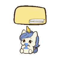 Good Morning Bu Sticker by Brave Unicorn
