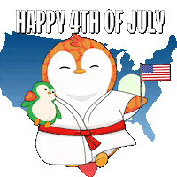 Independence Day Usa Sticker by Pudgy Penguins