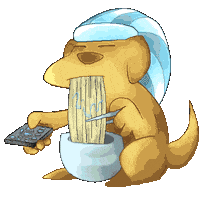 Tired Midnight Snack Sticker
