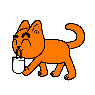 Cat Compra Sticker by @gallegoseba
