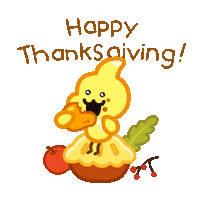 Happy Thanksgiving Day Sticker by DINOSALLY