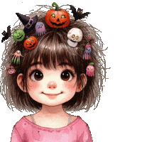 Girl Halloween Sticker