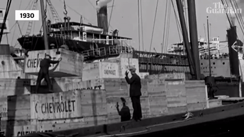 One Of The First Container Ships