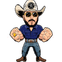 Texas Cowboy Sticker by texicanbbqcompany