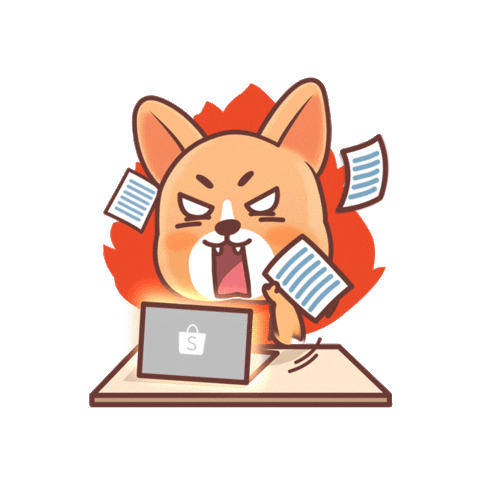 Happy Dog Sticker by ShopeeTH