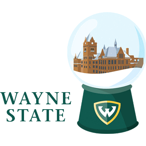Wayne State Snowing Sticker by Wayne State University