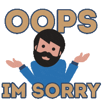 sorry Sticker by HeladoDude & Co