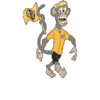 Monkey Escape Sticker by The Cake Movement