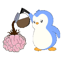 Supporting Monday Morning Sticker by Pudgy Penguins