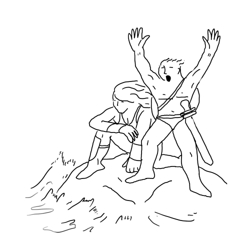 rafaldominik couple drawing sea epic GIF